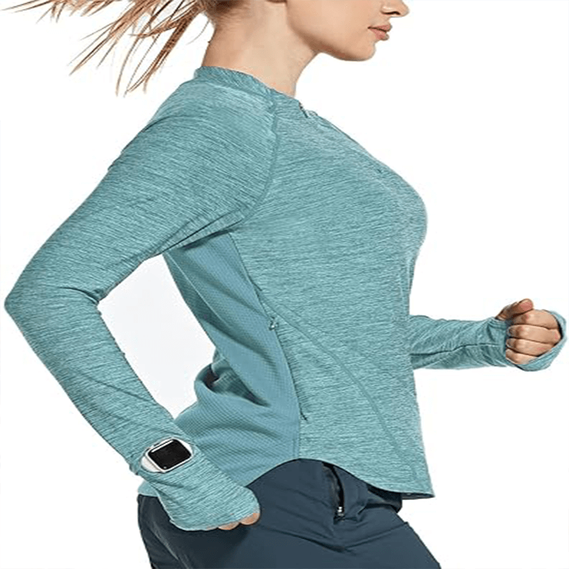 baleaf Women's Long Sleeve Running Shirts Quick Dry Lightweight Pullover Workout Tops Athletic T-Shirts Moisture Wicking